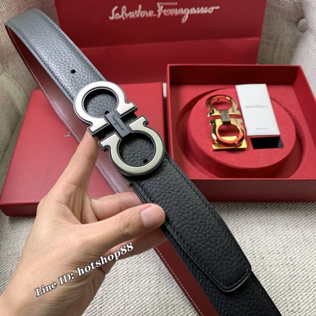 菲拉格慕男女士皮帶 Ferragamo雙扣高端禮盒腰帶  jjp2119